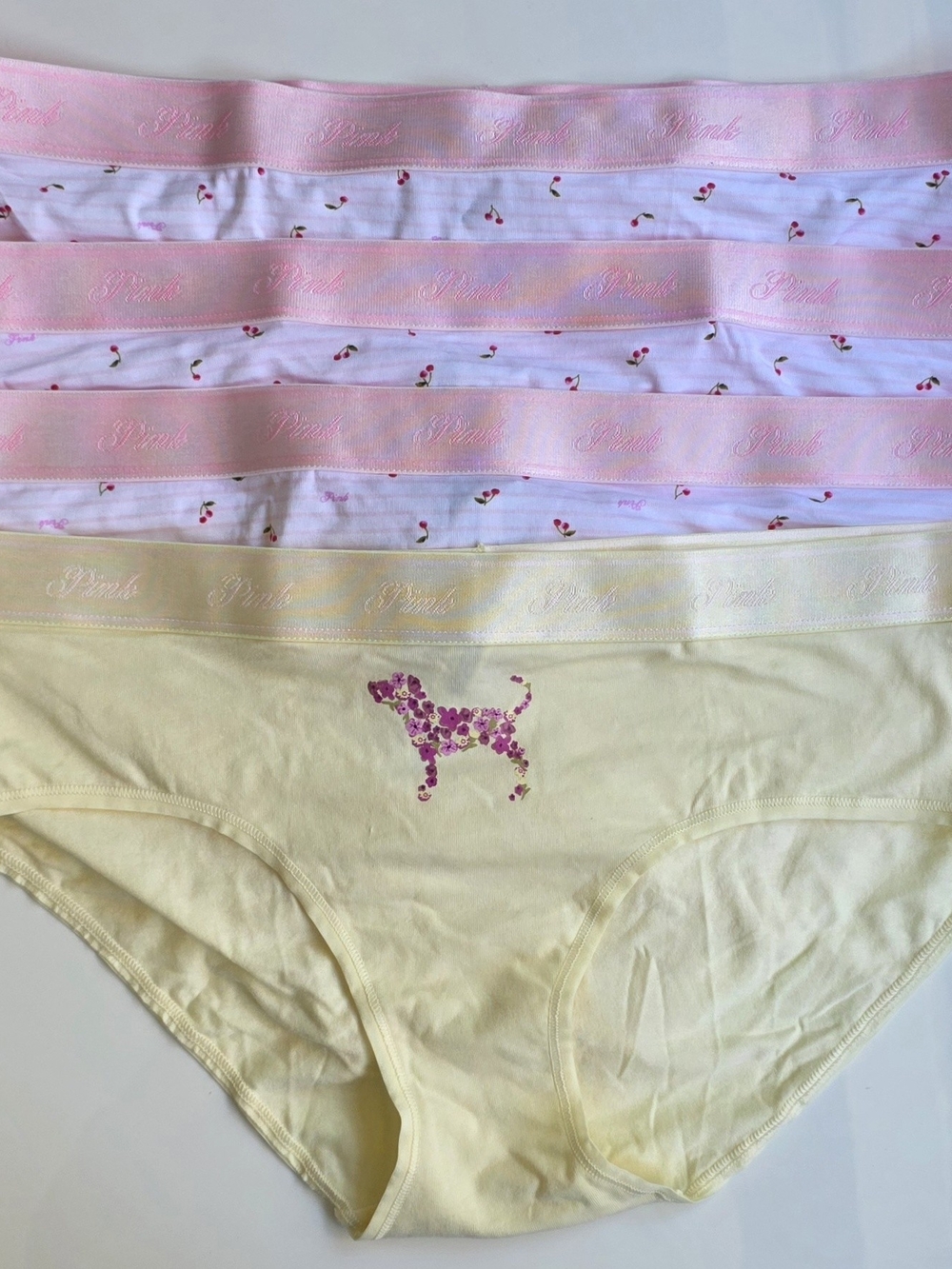 Victoria's Secret Yellow & Pink Cotton Bikini Panty Pack